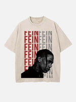 Travis Scott Print Round Neck T-shirt
