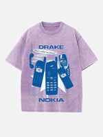 Drake Print Round Neck T-shirt