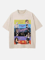 Miley Cyrus Print Round Neck T-shirt