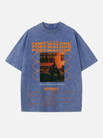 Post Malone Print Round Neck T-shirt