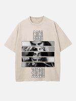 Lady Gaga Print Round Neck T-shirt