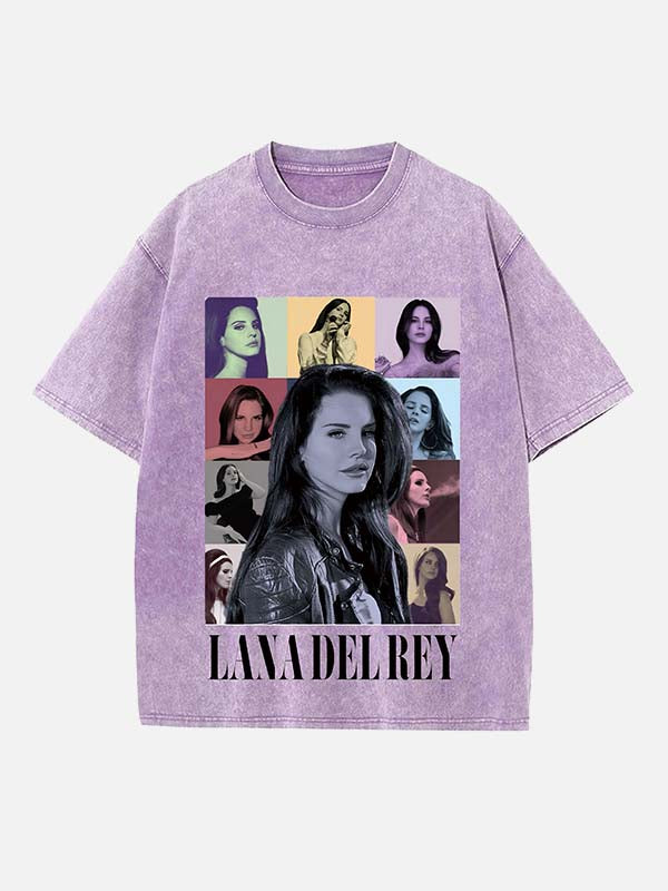 Lana Del Rey Print Round Neck T-shirt