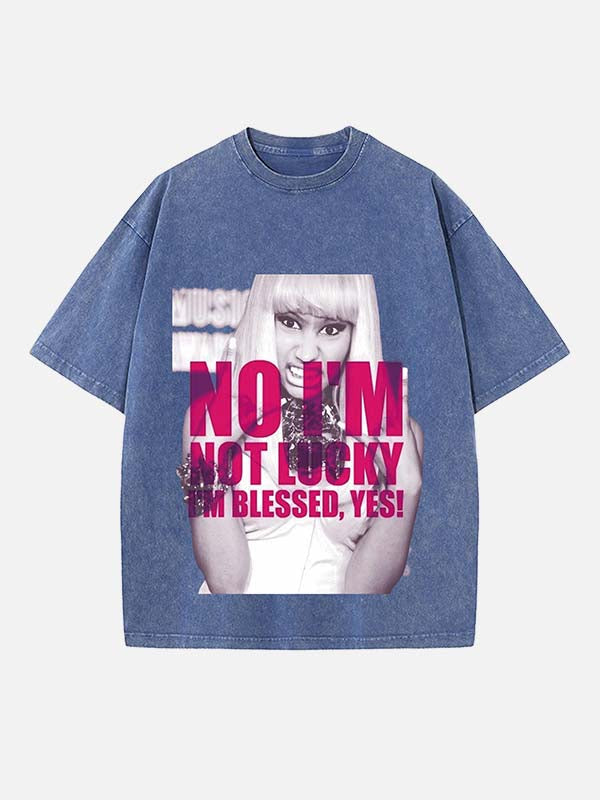 Nicki Minaj Print Round Neck T-shirt