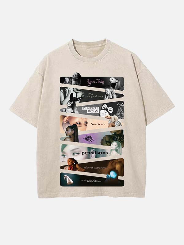Ariana Grande Print Round Neck T-shirt