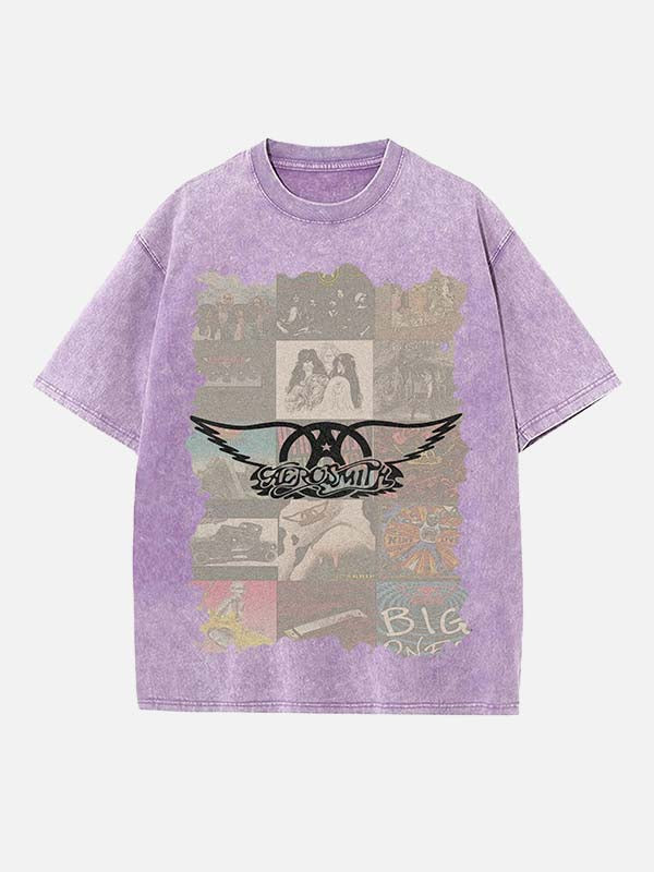 Aerosmith Print Round Neck T-shirt