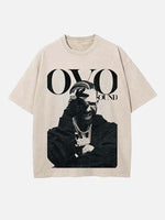 Drake Print Round Neck T-shirt