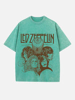 Led Zeppelin Print Round Neck T-shirt