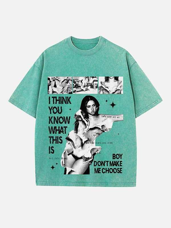 Tate McRae Print Round Neck T-shirt