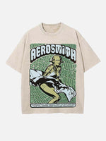 Aerosmith Print Round Neck T-shirt