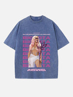 Karol G Print Round Neck T-shirt