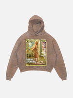 Sabrina Carpenter Print Slant Pockets Hoodie
