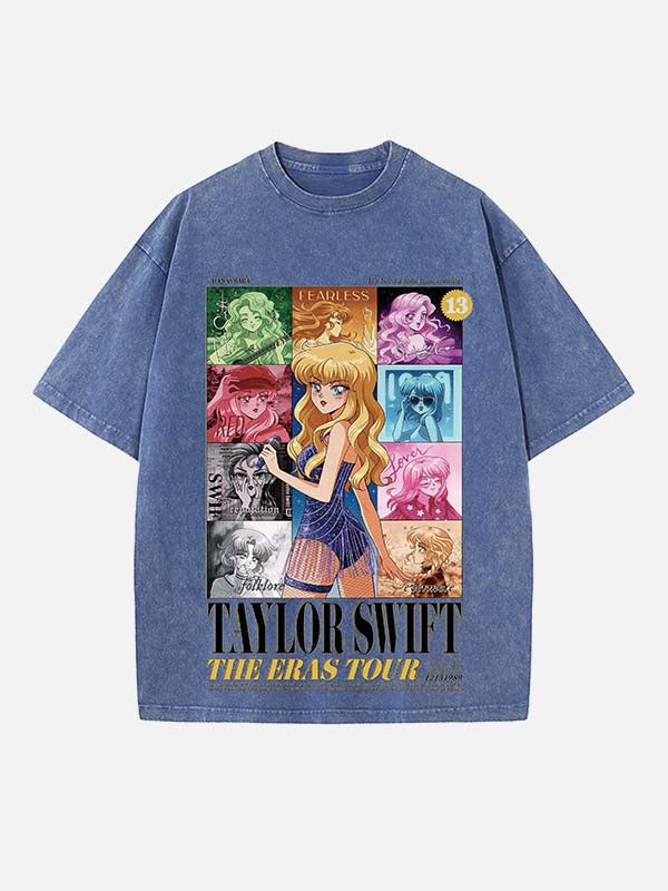 Taylor Swift Print Round Neck T-shirt