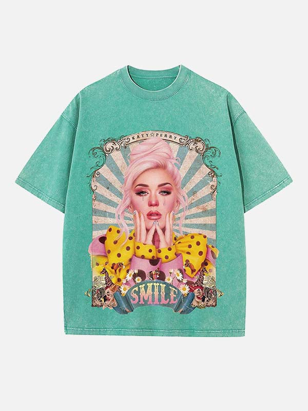 Katy Perry Print Round Neck T-shirt