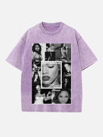 Rihanna Print Round Neck T-shirt