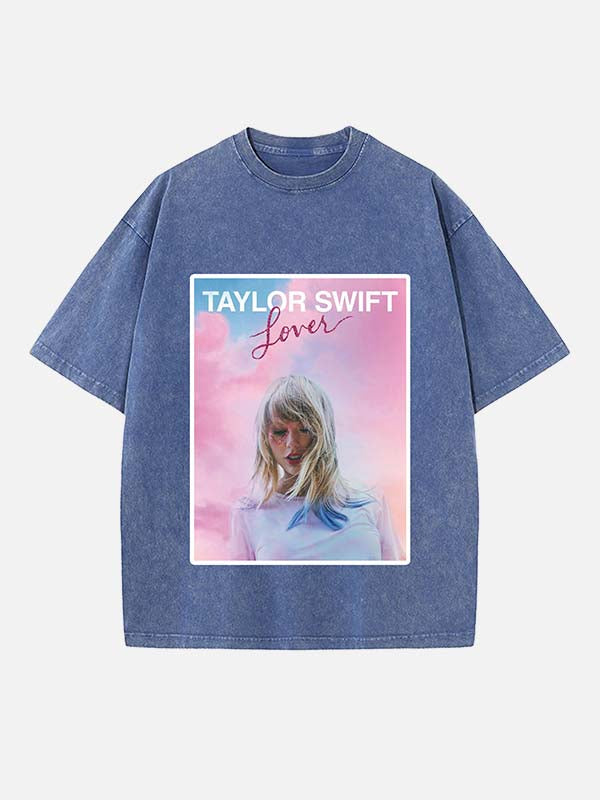 Taylor Swift Print Round Neck T-shirt