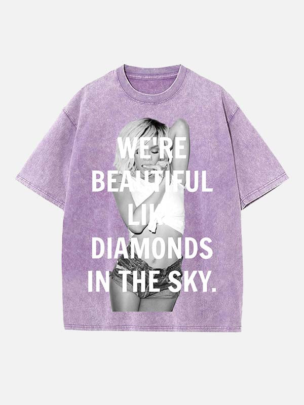 Rihanna Print Round Neck T-shirt