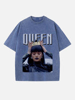 Rihanna Print Round Neck T-shirt