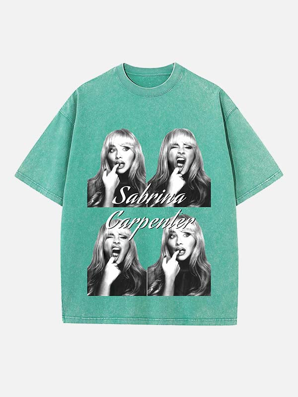 Sabrina Carpenter Print Round Neck T-shirt