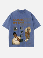 Travis Scott Print Round Neck T-shirt