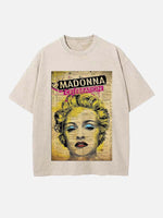 Madonna Print Round Neck T-shirt