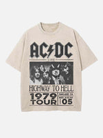 AC/DC Print Round Neck T-shirt