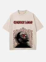 Kendrick Lamar Print Round Neck T-shirt