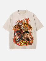 Travis Scott Print Round Neck T-shirt