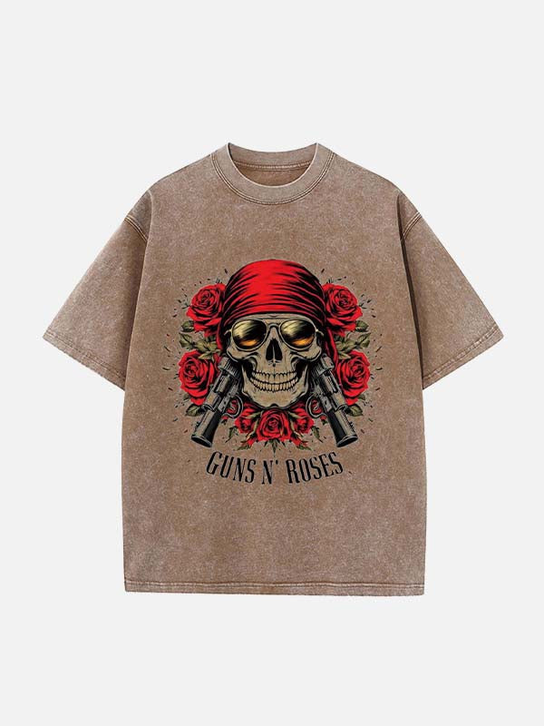 GUNS N' ROSES Print Round Neck T-shirt