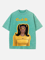 Cardi B Print Round Neck T-shirt