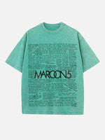 Maroon 5 Print Round Neck T-shirt