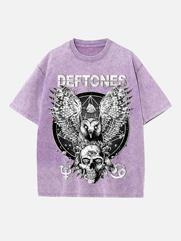 Deftones Print Round Neck T-shirt
