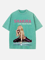 Shakira Print Round Neck T-shirt