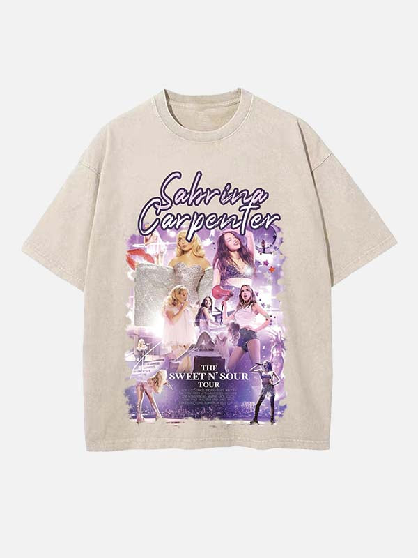 Sabrina Carpenter Print Round Neck T-shirt
