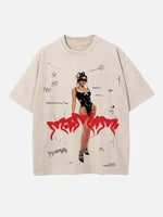 Rosalía Print Round Neck T-shirt