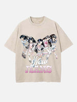 NewJeans Print Round Neck T-shirt