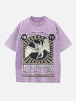 Led Zeppelin Print Round Neck T-shirt