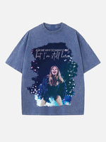 Taylor Swift Print Round Neck T-shirt