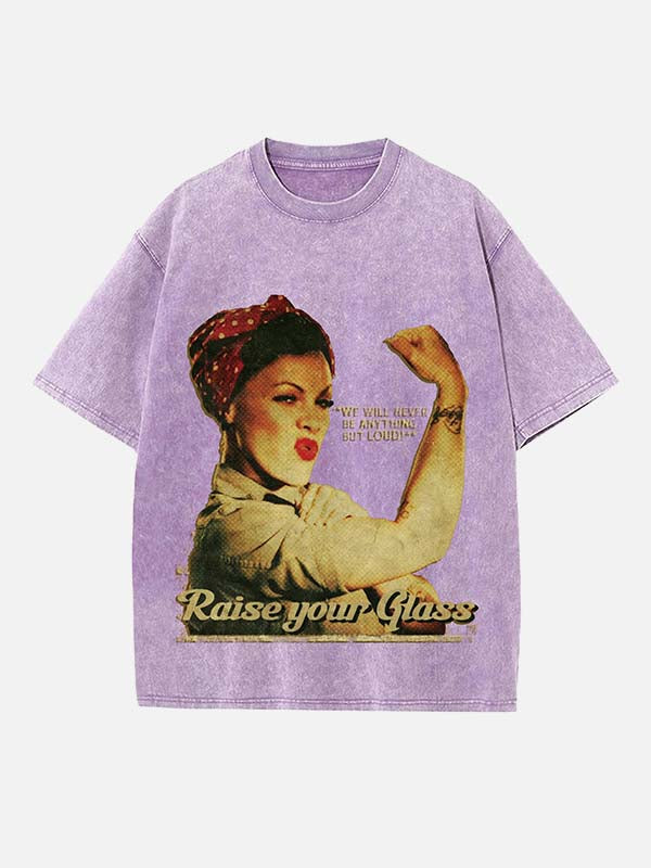 P!nk Print Round Neck T-shirt