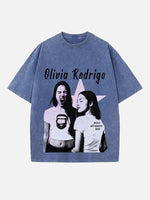 Olivia Rodrigo Print Round Neck T-shirt