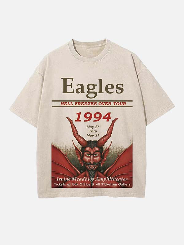 Eagles Print Round Neck T-shirt