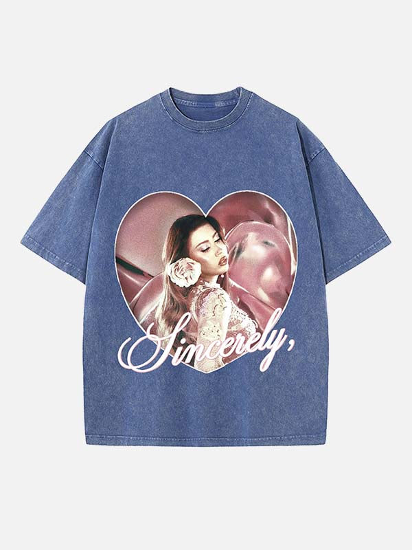Kali Uchis Print Round Neck T-shirt