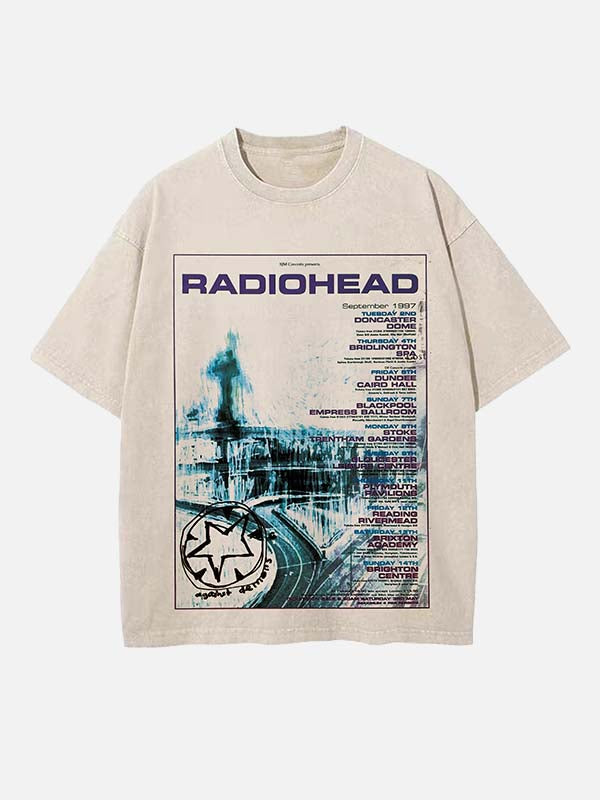 Radiohead Print Round Neck T-shirt