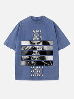 Lady Gaga Print Round Neck T-shirt