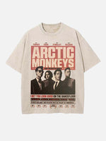 Arctic Monkeys Print Round Neck T-shirt