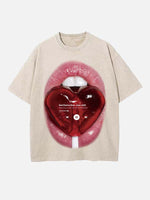 Miley Cyrus Print Round Neck T-shirt