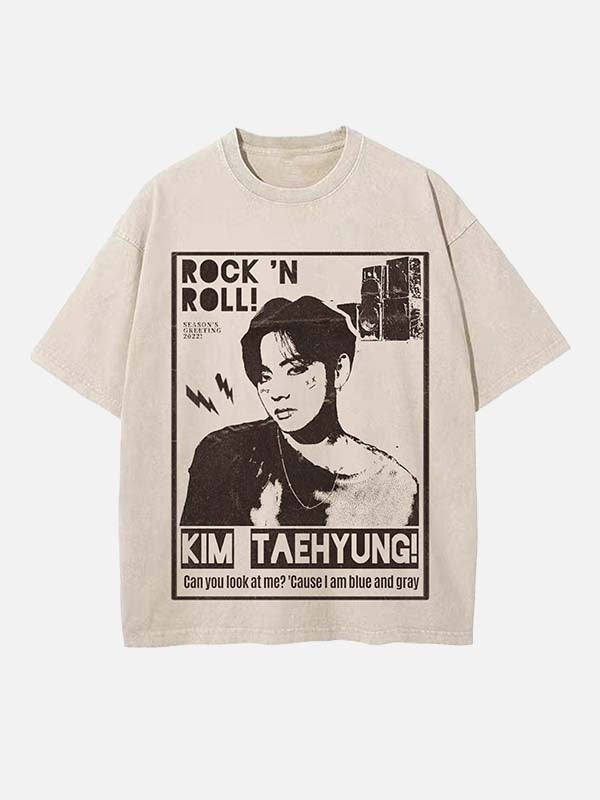 BTS Print Round Neck T-shirt