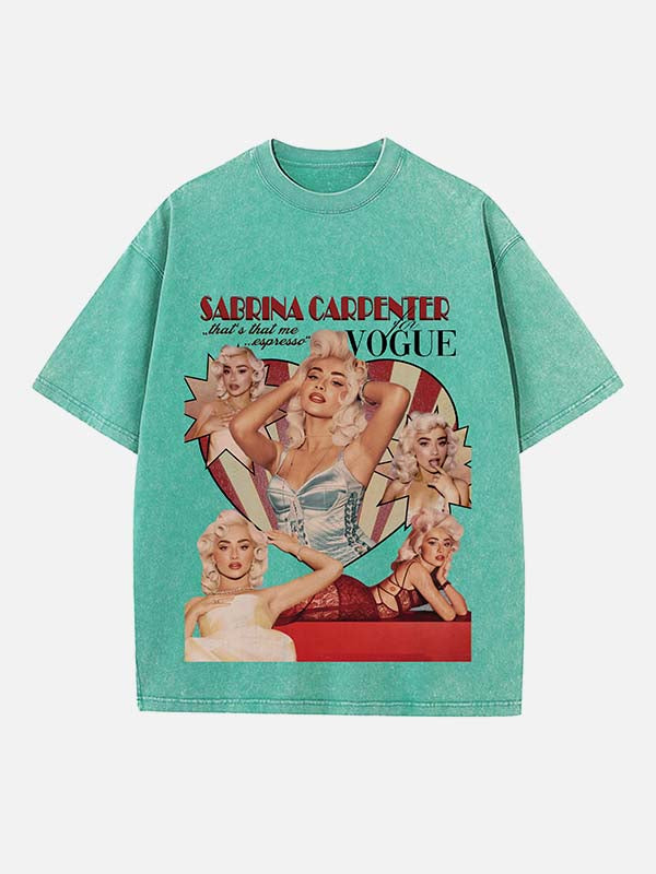 Sabrina Carpenter Print Round Neck T-shirt
