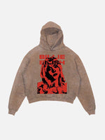 Billie Eilish Print Slant Pockets Hoodie
