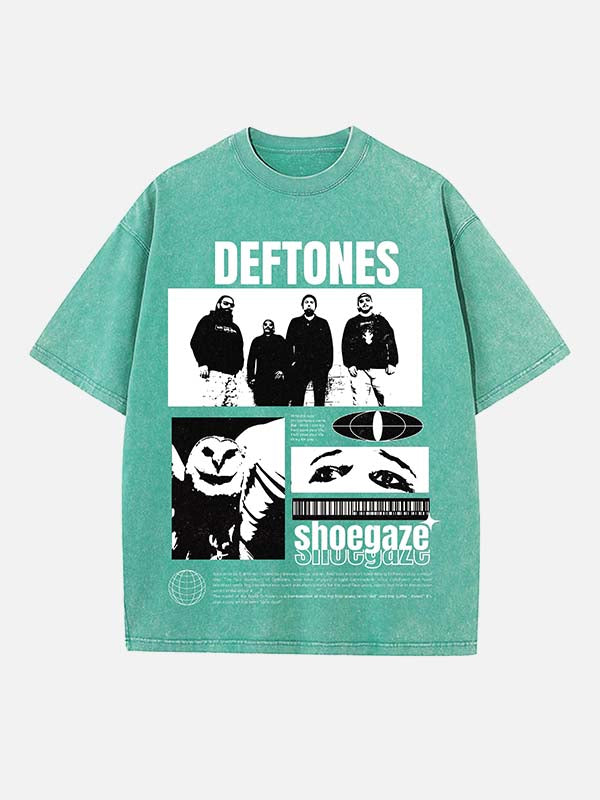 Deftones Print Round Neck T-shirt