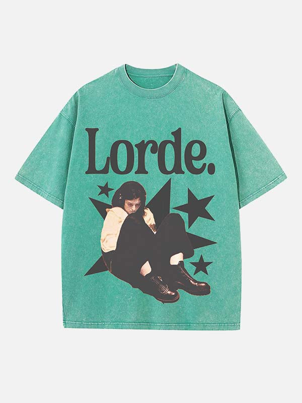 Lorde Print Round Neck T-shirt